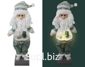 Santa Claus table lamp. Color: mint. Size: 14x11x56 cm. Powered by 3xAA batteries.