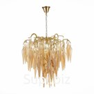 Люстра подвесная St Luce. SL1652.203.06. Siena. 6х5 Вт, G9 LED, 4000K, 60х60х60 см, цвет золотистый