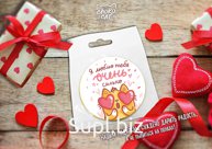 Медаль, Я ЛЮБЛЮ ТЕБЯ ОЧЕНЬ СИЛЬНО, молочный шоколад, 25 гр., TM Chokocat