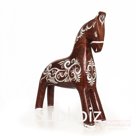 A chestnut horse with a white pattern