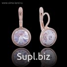 Серьги "Альхена", цвет белый в золоте