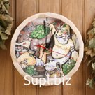 Часы банные "Друзья в парилке" с рисунком