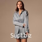Костюм домашний женский (рубашка и шорты) SL HOME р. S, голубой