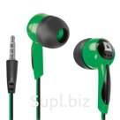 Наушники DEFENDER Basic 604, проводные, 1,2 м, вкладыши, черные с зеленым