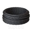 Ретро провод силовой Retro Electro, 2x1.5, чёрный, 50м, бухта