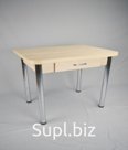 Стол ЛАМБЕРНЫЙ 590*1000 ножки резные/ХРОМ  ЛДСП 16 мм  МИНИ