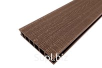 Террасная доска Deckron (Декрон) WoodLike с 3D тиснением, 153*28*4000мм, коричневый, П7