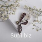 Брошь "Пчёлка", цветная в чернёном золоте