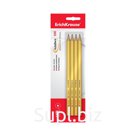 Блистер чернографитных шестигранных карандашей ErichKrause® Amber 100 HB (4 карандаша)
