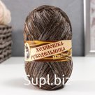 Пряжа"Носочная добавка" 100% полипропилен 200м/50гр набор 10 шт (коричневый блеск)