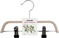 Hanger with clothespins (for trousers and skirts) Size: 18x27.5x1.1 cm Color: gray