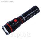 Фонарик ручной, 2 типа освещения, 2 LED, 2 режима, раздвижной, 4 ААА, 6.5х4 см