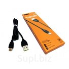Кабель USB microUSB 1метр, черный в коробке