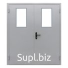 Двупольная противопожарная остекленная дверь ei90