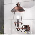 Уличный настенный светильник, отделка из черной меди.