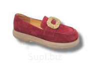 Мокасины Женские Бордо