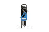 HOEGERT Набор Г-образных  ключей TORX, Т10-Т50, 9 шт.