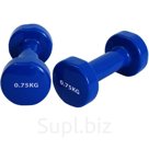 Гантель виниловая 0.75кг (синяя)