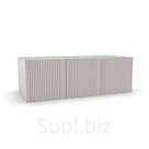 Антресоль 120х55х40 Рейн, белый/ кашемир soft touch, 3 двери, секции 80/40