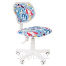 Кресло детское Chairman Kids 106, PL бел, ткань велюр, единороги, мех.постоян. под.спины, без подлок