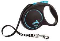 Поводок-рулетка Flexi Black Design tape M 5m 25 kg blue