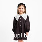 Платье с воротником для девочки KAFTAN: School collection, чёрное, рост 110-116 см