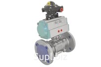 Кран шаровый фланцевый (3PC), DN80 (3"), AISI304, PN16, с односторонним пневмоприводом AT125S