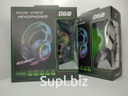 Наушники накладные проводные с микрофоном D60