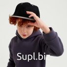 Бейсболка с прямым козырьком для мальчика MINAKU, размер 56, цвет чёрный/серый