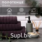 Полотенце махровое «Этель» Waves, 70×130 см, хлопок 100%, тёмно-серое