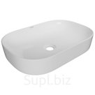 Раковина накладная WAVE SLIM, прямоугольная, цвет белый, 61х40х14.5 см
