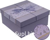 Коробка подарочная 19,5х19,5х9,5см Цвет: сиреневый