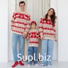 Свитер вязаный новогодний KAFTAN Scandinavia, размер 42, красный