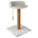 White scratching post with square platform/circle Article: МТ14010_conclusion