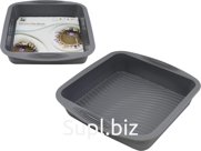 Square silicone baking pan, 22x22x5cm, color: mix