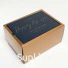 Коробка подарочная новогодняя складная «Happy new year», 20 х 15 х 10 см, Новый год