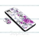 Силиконовый чехол, №21, с кольцом на палец, для iPhone 11, сиреневые розы