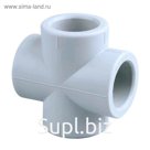 Крестовина PIPELIFE INSTAPLAST, полипропиленовая, d=20 мм, белая