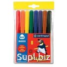 Фломастеры 8 цветов Centropen Superwashable 8770/08, суперсмываемые, линия 2.5 мм