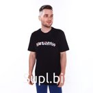 Футболка мужская, цвет чёрный/принт МИКС, размер 2XL