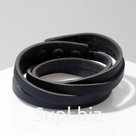 Браслет кожаный «Резной», чёрный с чернёным серебром, 44 см