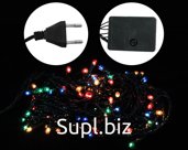 Гирлянда электрическая Там Там 9.0м 200 ламп кабель зеленый мультиколор с контроллером