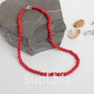 Бусы шар №6 "Коралл", 45см
