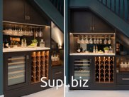 Барные и винные шкафы на заказ (домашние бары, витрины, стеллажи)