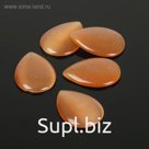 Кабошон "Кошачий глаз" капля 18*25мм (набор 5шт), цвет золотой
