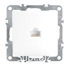 Розетка компьютерная 1-местная RJ-45 (механизм), STEKKER серия Эрна, PST00-9107-01, белый