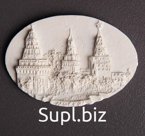 Барельеф для декорирования, гипс lux "Кремль", белый, 6 х 4 см