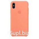 Чехол накладка Silicone Case для iPhone Xr, силикон, с логотипом, AAA, цвет: розовый (Rose Powder)
