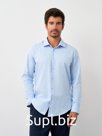 Рубашка Bawer 1SL03  муж. 80% хлопок;20% вискоза  Однотонная Slim Fit (голубой 04) Длинный рукав
Артикул: 1SL03-04