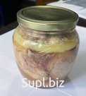 Тушёнки из мяса цыплят корнишонов и кроликов Ферма Коптевых в стеклянных банках (500гр.)
